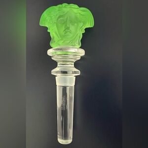 VERSACE ROSENTHAL Medusa Green Crystal Wine Bottle Stopper